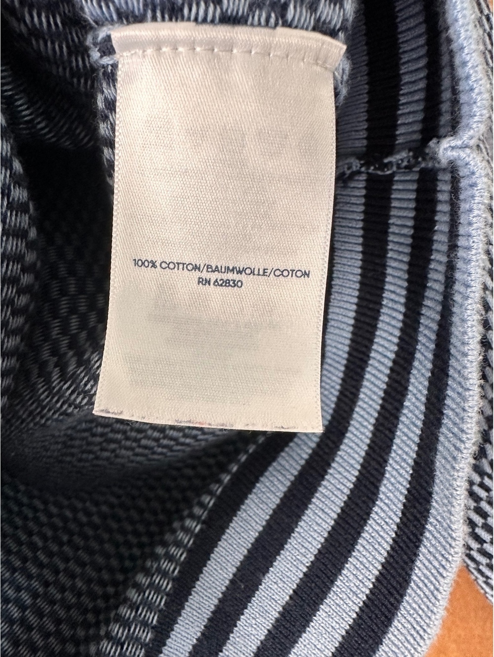 Lands’ End Men’s 100% Supima Cotton 1/4 Zip Polo Sweatshirt Blue size Medium - Picture 8 of 13